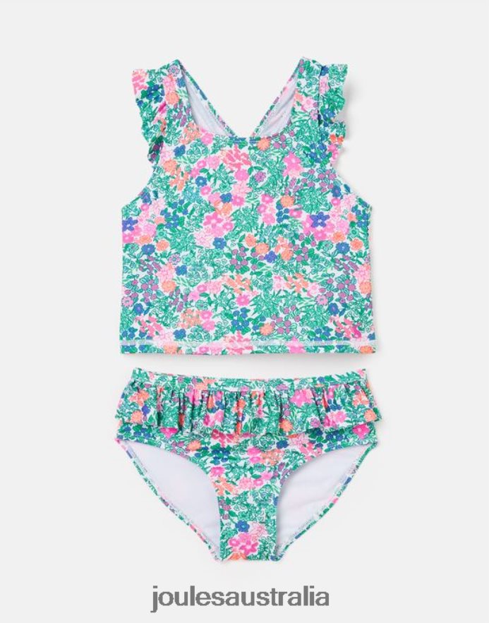 Joules Apparel Girls Laurielle Tankini 2-12 Years NVVNL312 MULTI DITSY