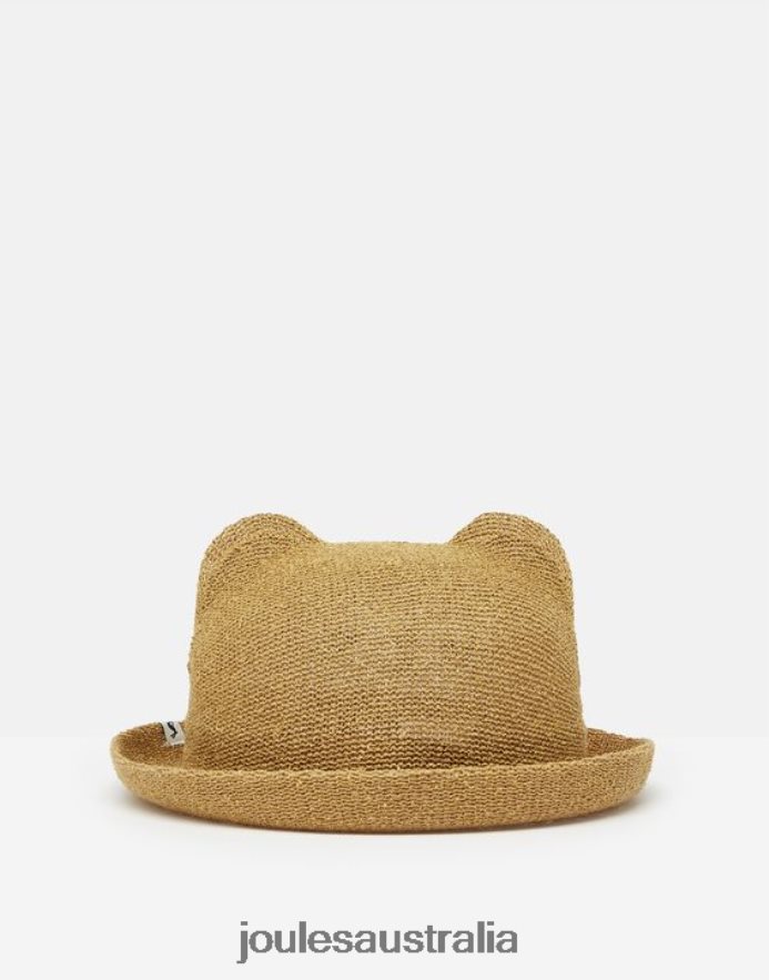 Joules Apparel Girls Ashton Character Hat NVVNL326 STRAW ANIMAL