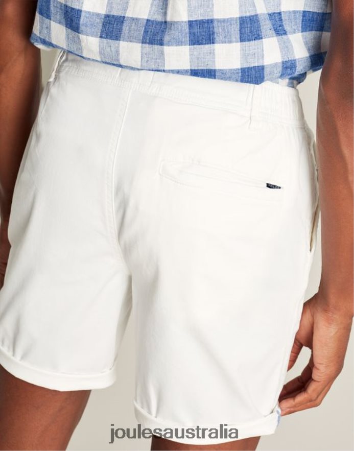 Joules Apparel Men Dockside Woven Shorts NVVNL232 WHITE