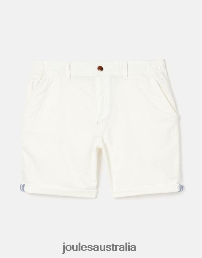 Joules Apparel Men Dockside Woven Shorts NVVNL232 WHITE