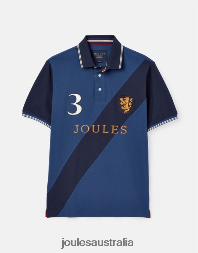 Joules Apparel Men Embellished Polo Shirt NVVNL216 DEEP BLUE