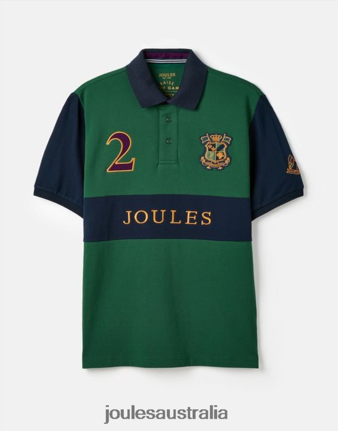 Joules Apparel Men Embellished Polo Shirt NVVNL221 GREEN