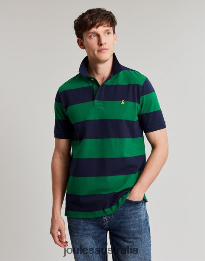 Joules Apparel Men Filbert Polo Shirt NVVNL218 NAVY GREEN STRIPE