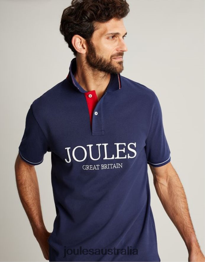 Joules Apparel Men Polo Shirt NVVNL237 DEEP BLUE