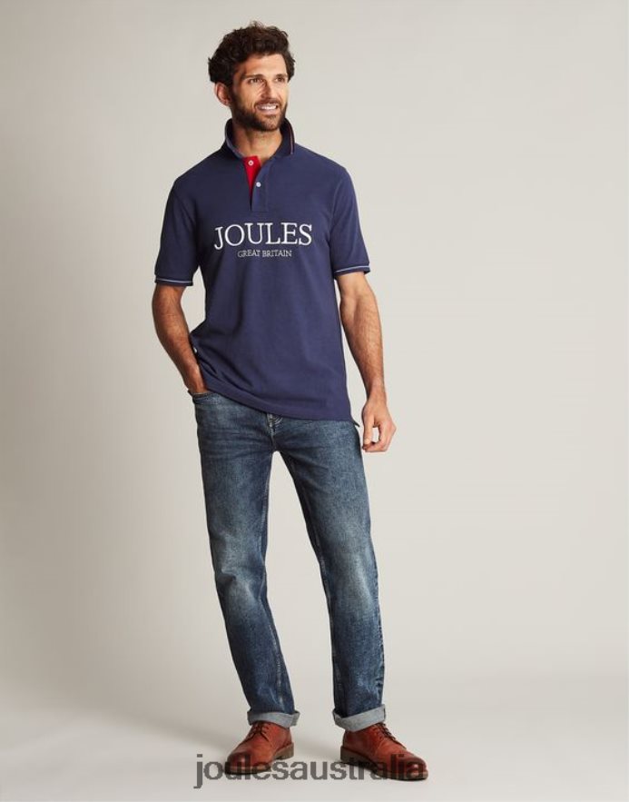 Joules Apparel Men Polo Shirt NVVNL237 DEEP BLUE