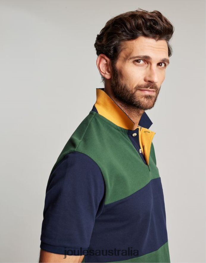 Joules Apparel Men Woody Polo Shirt NVVNL173 DARK GREEN