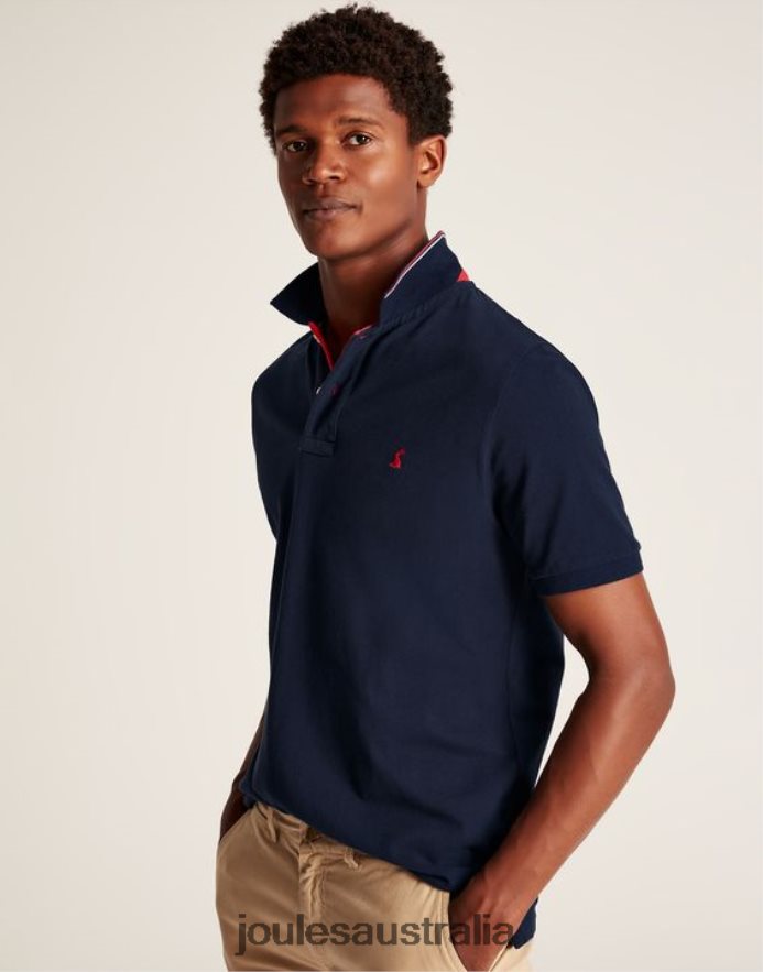 Joules Apparel Men Woody Polo Shirt NVVNL181 FRENCH NAVY