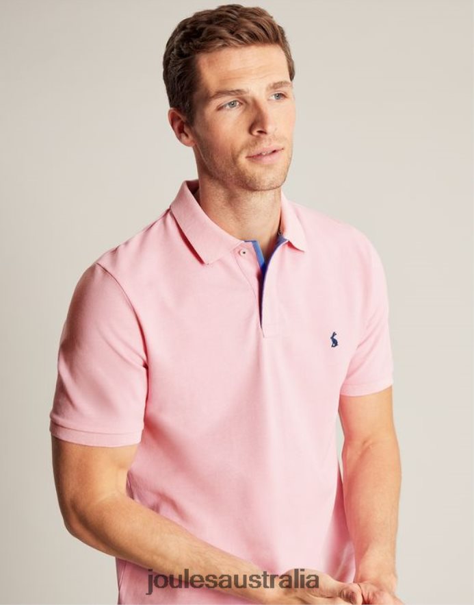 Joules Apparel Men Woody Polo Shirt NVVNL183 LIGHT PINK