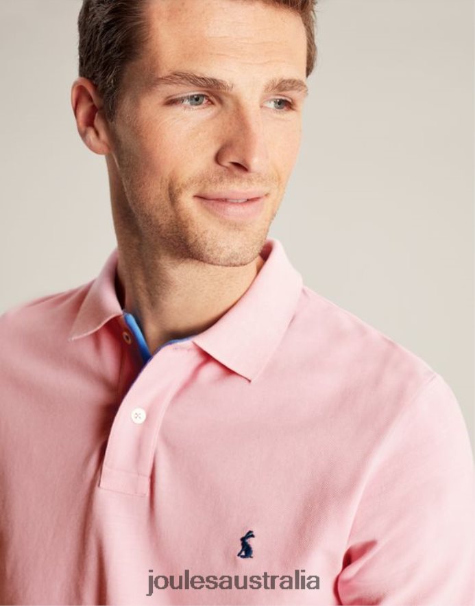 Joules Apparel Men Woody Polo Shirt NVVNL183 LIGHT PINK