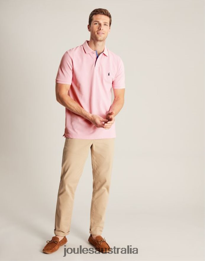 Joules Apparel Men Woody Polo Shirt NVVNL183 LIGHT PINK