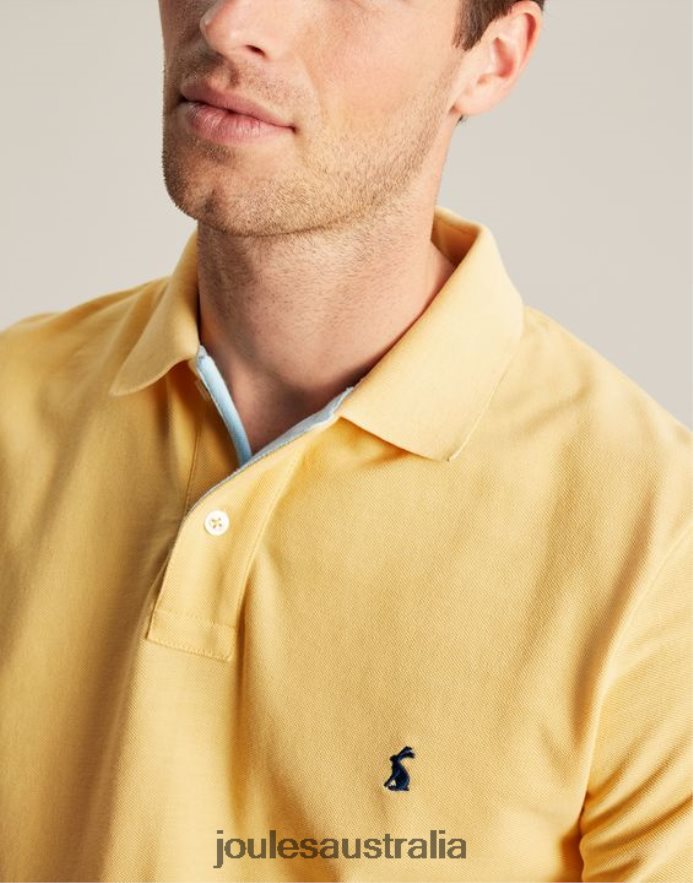 Joules Apparel Men Woody Polo Shirt NVVNL187 PALE YELLOW