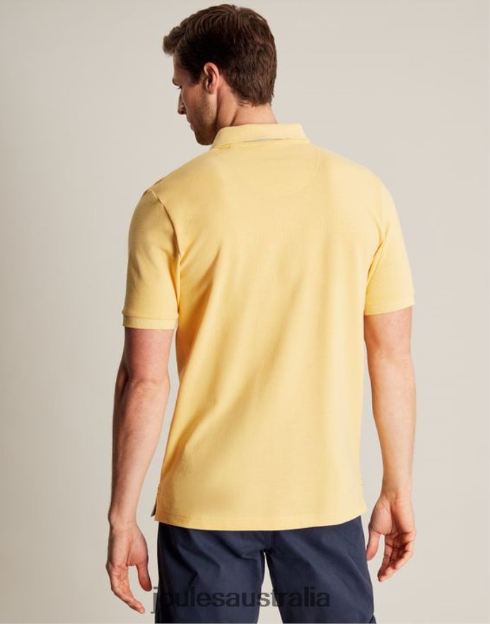 Joules Apparel Men Woody Polo Shirt NVVNL187 PALE YELLOW