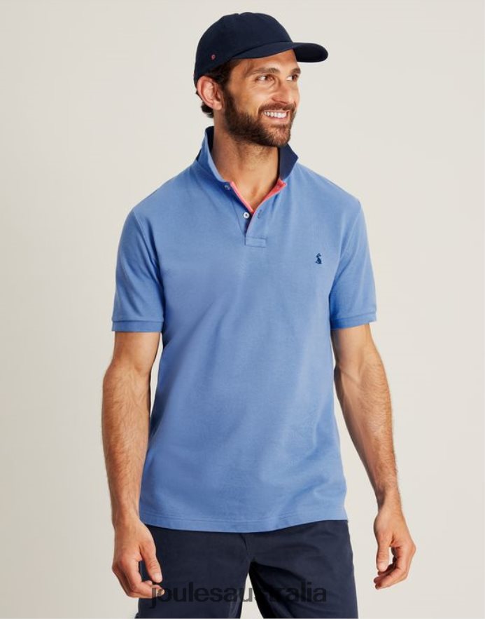 Joules Apparel Men Woody Polo Shirt NVVNL188 BLUE