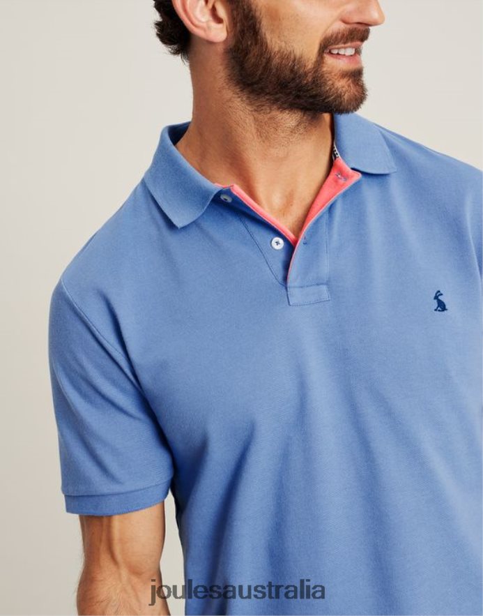 Joules Apparel Men Woody Polo Shirt NVVNL188 BLUE