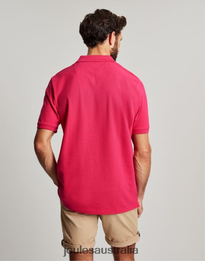 Joules Apparel Men Woody Polo Shirt NVVNL196 DEEP RASPBERRY