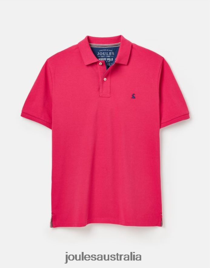 Joules Apparel Men Woody Polo Shirt NVVNL196 DEEP RASPBERRY