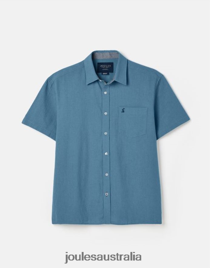 Joules Apparel Men Breaker Linen Shirt NVVNL228 BLUE