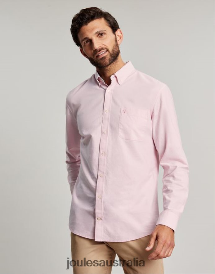 Joules Apparel Men Oxford Classic Fit Shirt NVVNL235 PINK