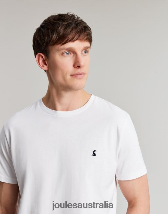 Joules Apparel Men Denton Jersey T-Shirt NVVNL166 WHITE