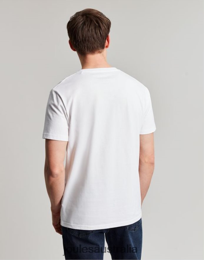 Joules Apparel Men Denton Jersey T-Shirt NVVNL166 WHITE