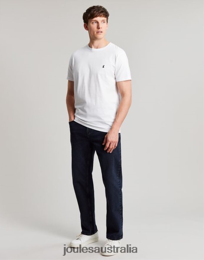 Joules Apparel Men Denton Jersey T-Shirt NVVNL166 WHITE