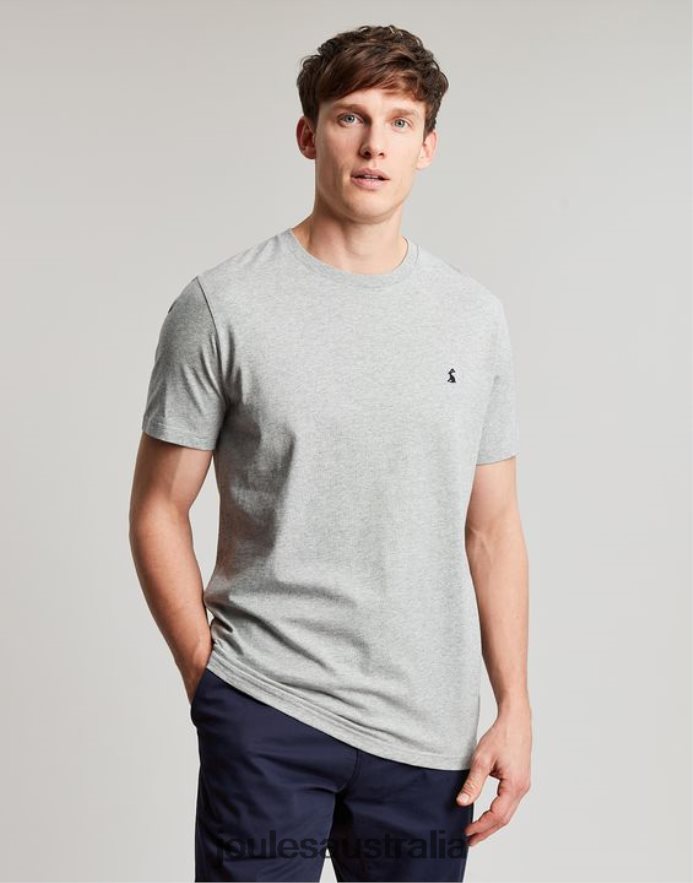 Joules Apparel Men Denton Jersey T-Shirt NVVNL190 GREY MARL