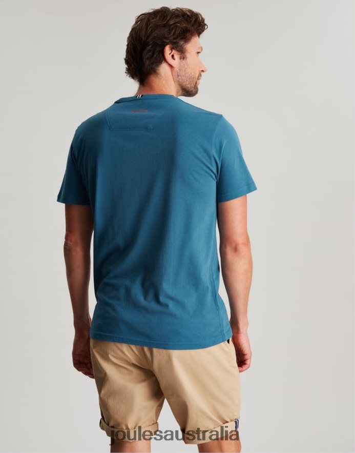 Joules Apparel Men Denton Jersey-T-Shirt NVVNL214 TURQUOISE