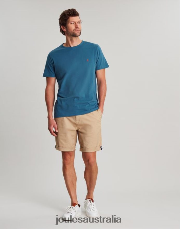 Joules Apparel Men Denton Jersey-T-Shirt NVVNL214 TURQUOISE