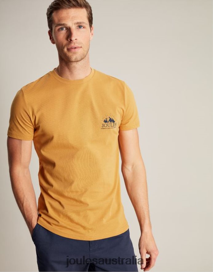 Joules Apparel Men Flynn T-Shirt NVVNL177 YELLOW MARL