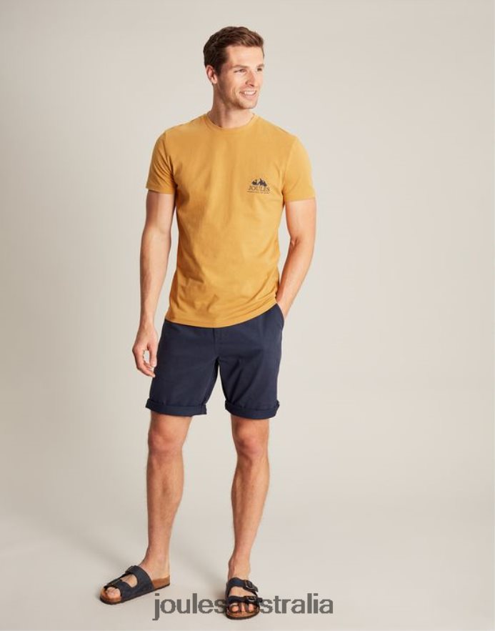 Joules Apparel Men Flynn T-Shirt NVVNL177 YELLOW MARL