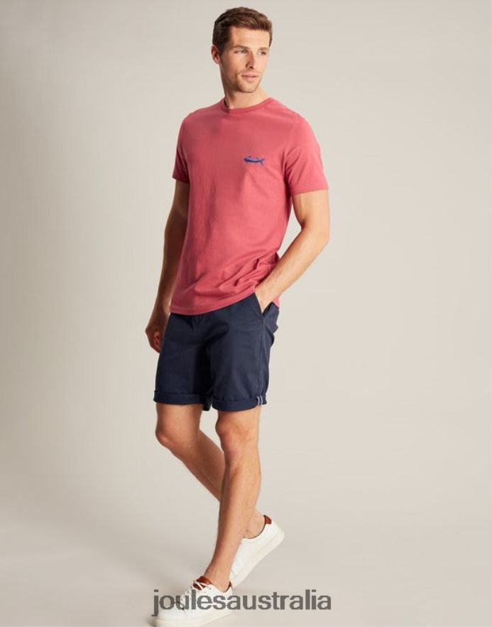 Joules Apparel Men Flynn T-Shirt NVVNL180 ROSE