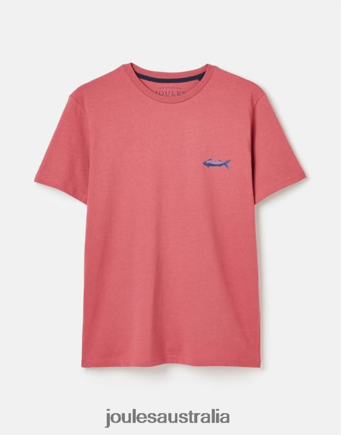 Joules Apparel Men Flynn T-Shirt NVVNL180 ROSE