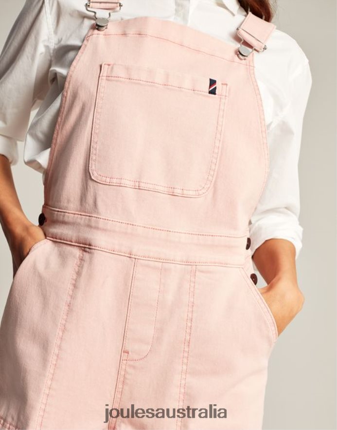 Joules Apparel Women Rampling Denim Dungaree NVVNL109 PINK