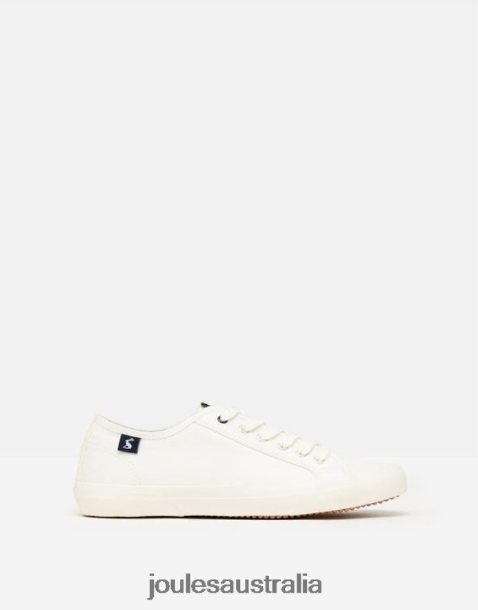 Joules Footwear Women Organic Coast Pump Sneakers NVVNL141 WHITE