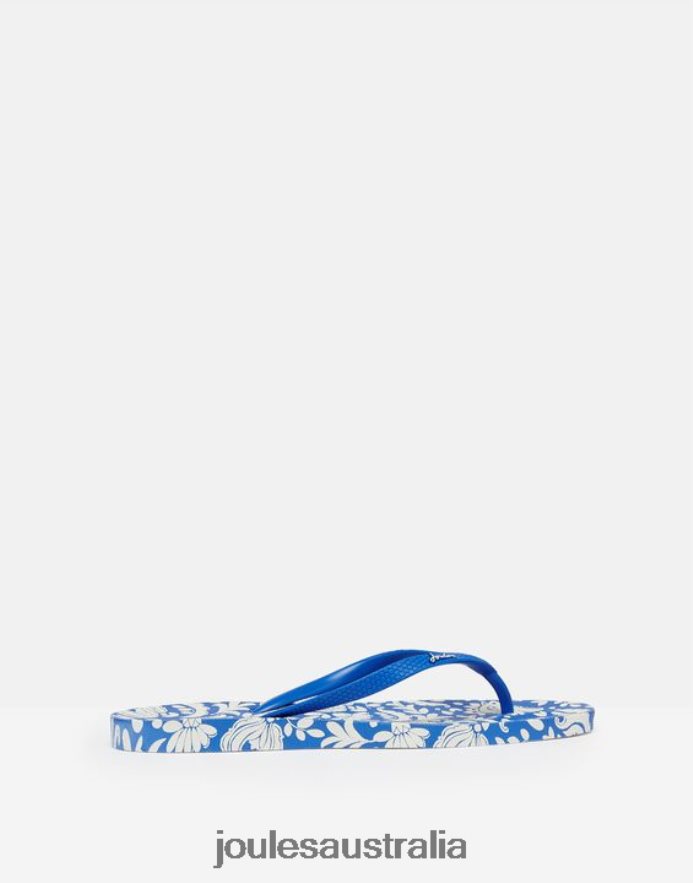 Joules Footwear Women Sunvale Flip Flops NVVNL152 INDI MOSAIC BLUE