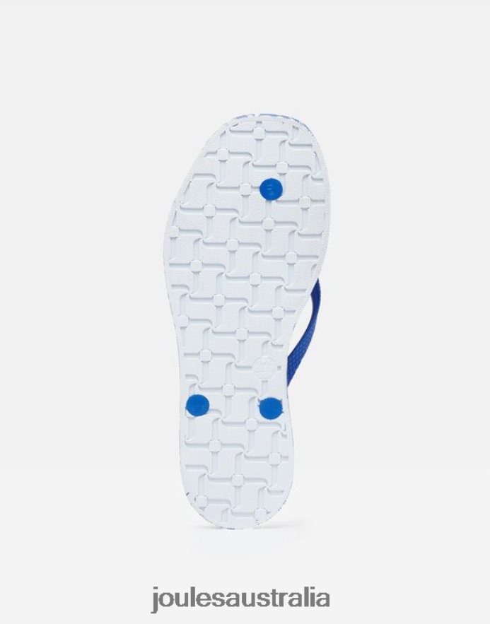 Joules Footwear Women Sunvale Flip Flops NVVNL152 INDI MOSAIC BLUE