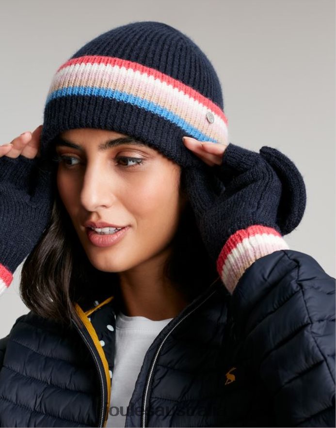 Joules Accessories Women Vera Knitted Hat NVVNL161 FRENCH NAVY