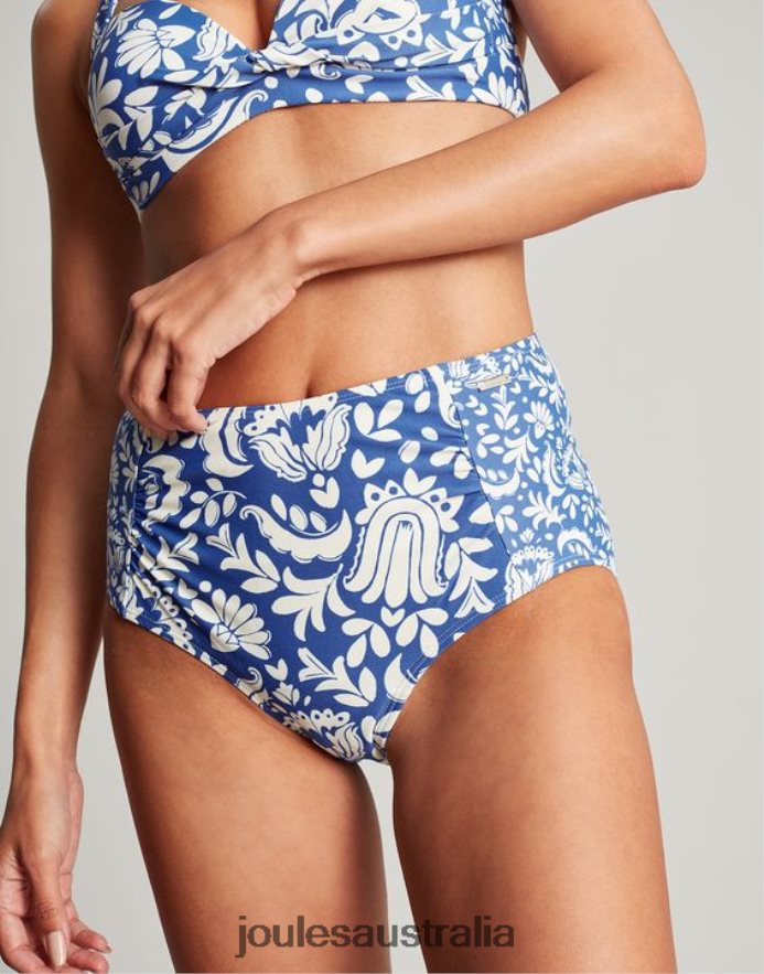 Joules Apparel Women Jasmine Bikini Bottoms NVVNL124 BLUE MOSAIC