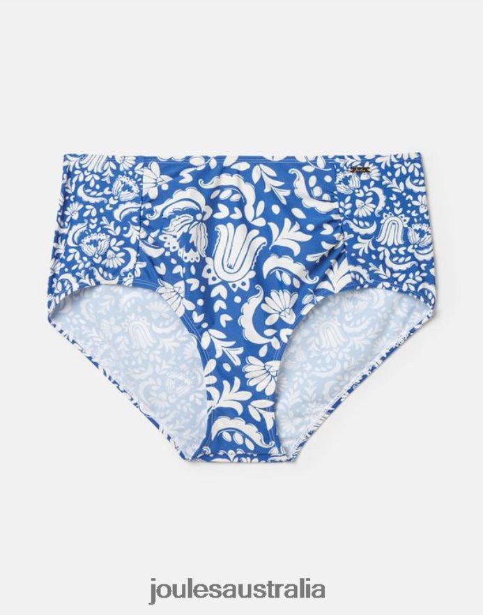 Joules Apparel Women Jasmine Bikini Bottoms NVVNL124 BLUE MOSAIC