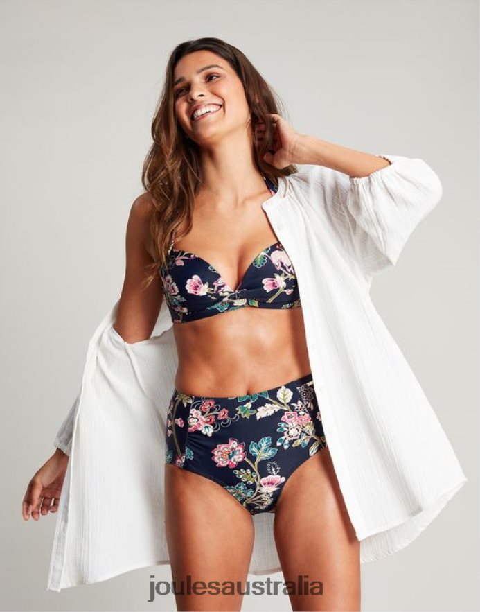 Joules Apparel Women Jasmine Bikini Bottoms NVVNL137 NAVY FLORAL