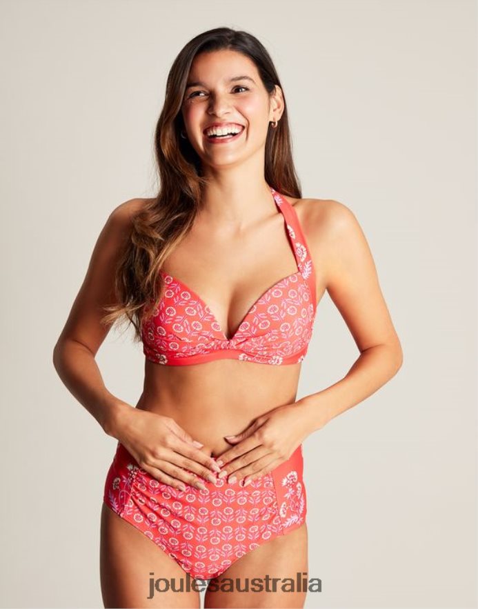 Joules Apparel Women Jasmine Bikini Top NVVNL108 PINK DITSY