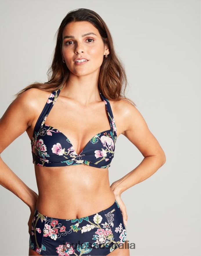 Joules Apparel Women Jasmine Bikini Top NVVNL132 NAVY FLORAL