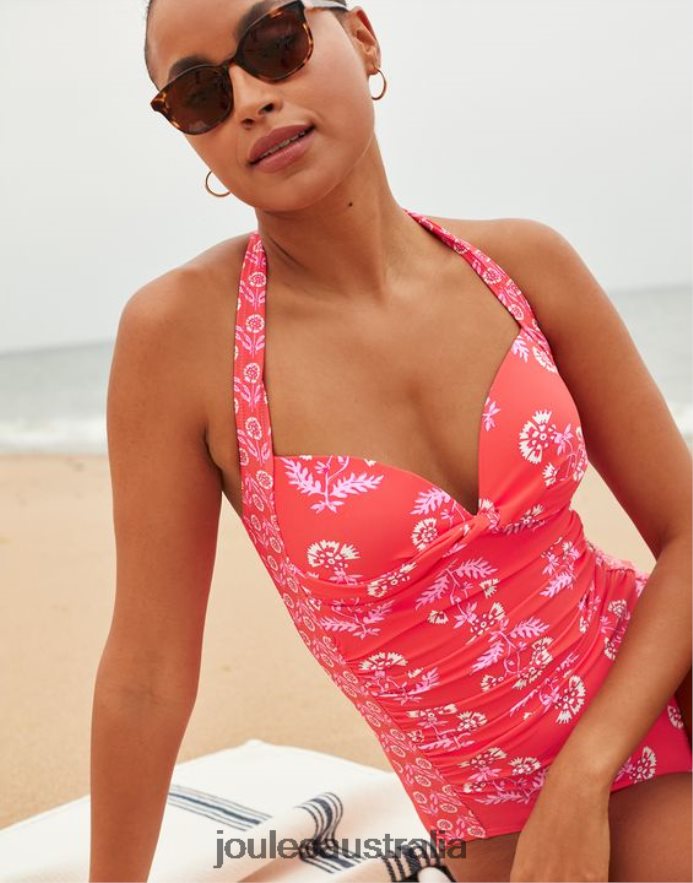 Joules Apparel Women Jasmine Swimsuit NVVNL37 FLORAL PINK