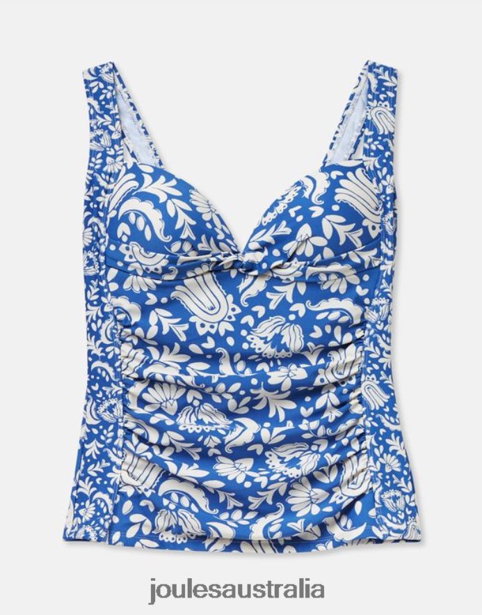 Joules Apparel Women Jasmine Tankini NVVNL128 BLUE MOSAIC