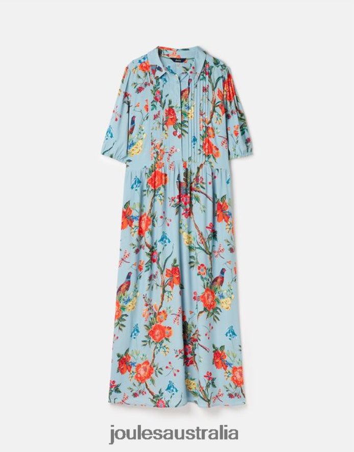 Joules Apparel Women Amberly Shirt Dress NVVNL12 BLUE FLORAL