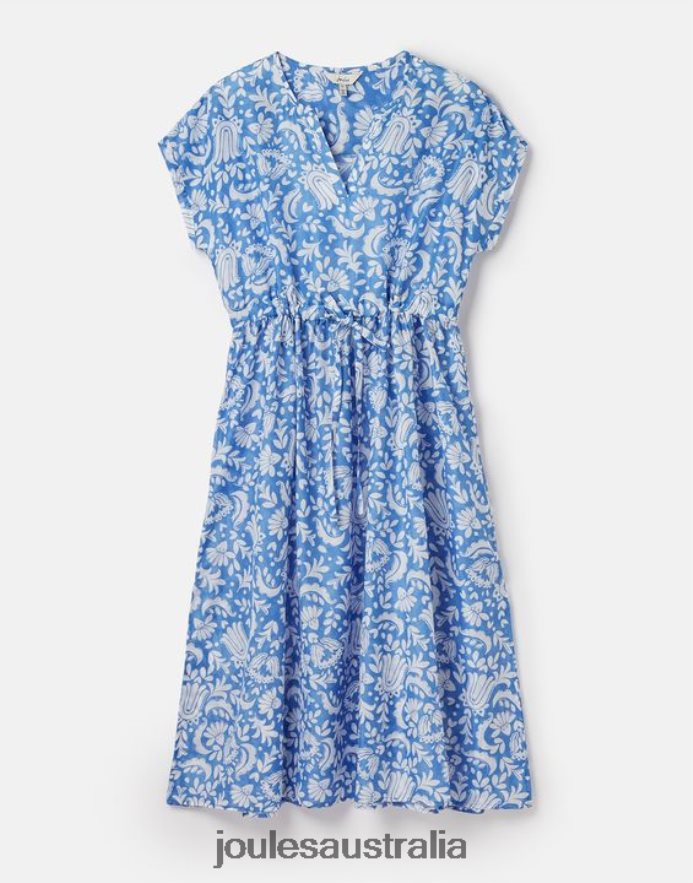 Joules Apparel Women Brooke Beach Dress NVVNL4 BLUE FLORAL