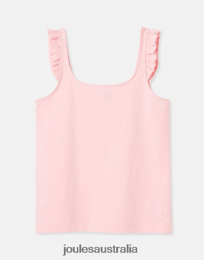 Joules Apparel Women Claire Frill Tank NVVNL117 PINK