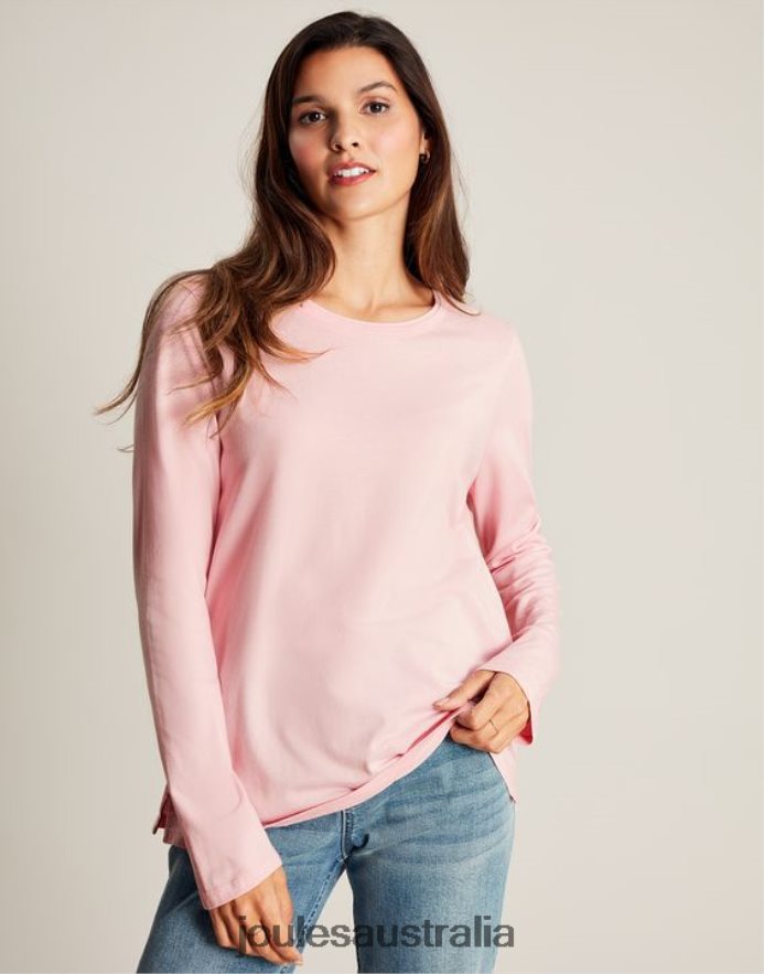 Joules Apparel Women Holly Crew Long Sleeve Top NVVNL40 BALLERINA