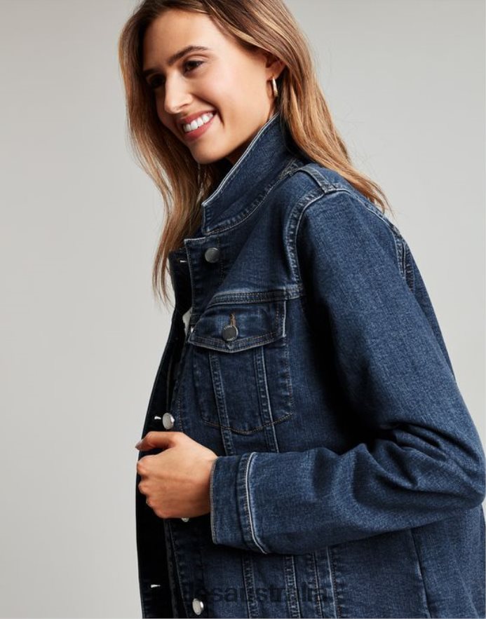 Joules Apparel Women Arkley Relaxed Denim Jacket NVVNL57 INDIGO