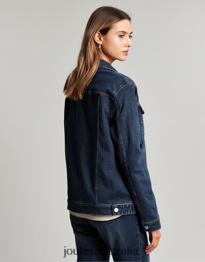 Joules Apparel Women Arkley Relaxed Denim Jacket NVVNL57 INDIGO